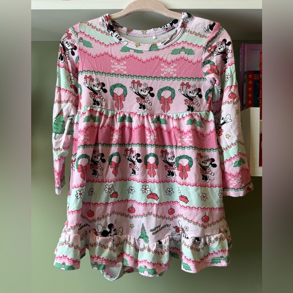 Posh Peanut Other - Posh Peanut Minnie Mouse Disney Fair Isle Bamboo Ruffled Bodysuit Twirl Dress
